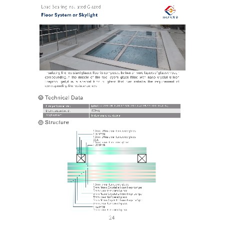 Load Bearing Insulated Glazed Floor System Or Skylight