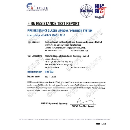 120mins-Fire Resistance Glazed Window/Partition System